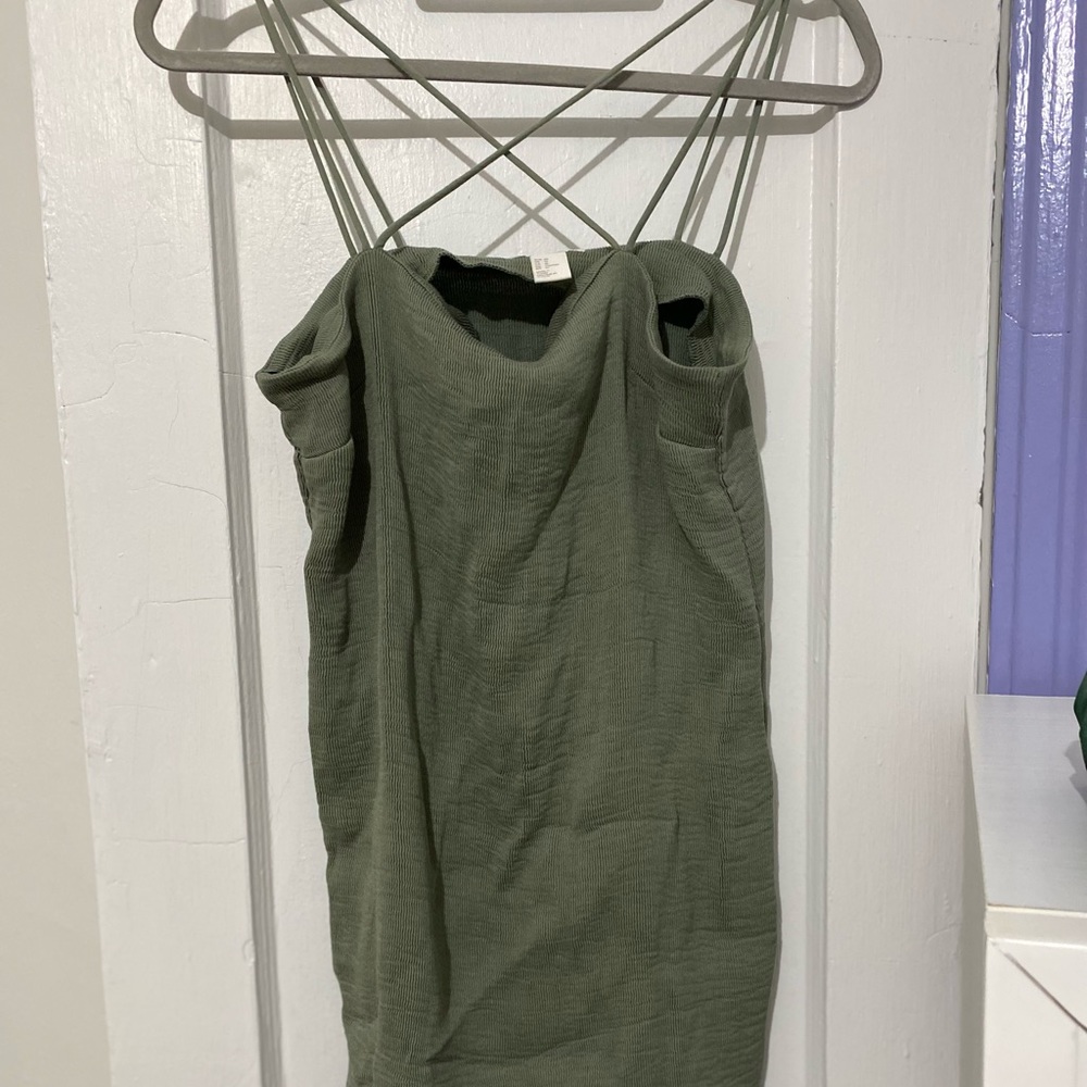 Forest green, summer dress, stretchy and comfy!